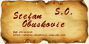 Stefan Obušković vizit kartica